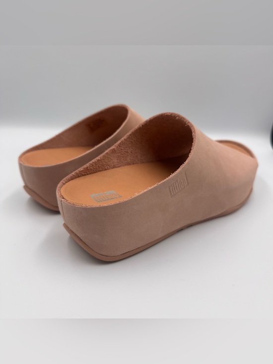 Fitflop Shoes - 🤎NEW FitFlop Shuv Nubuck Slide Sandals Beige Size 7 Mule Clog Comfor